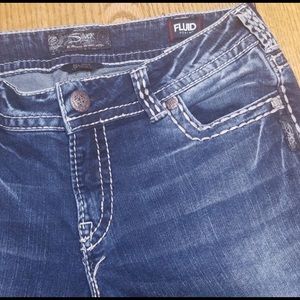 Silver Suki Fluid Jeans 33 X 31